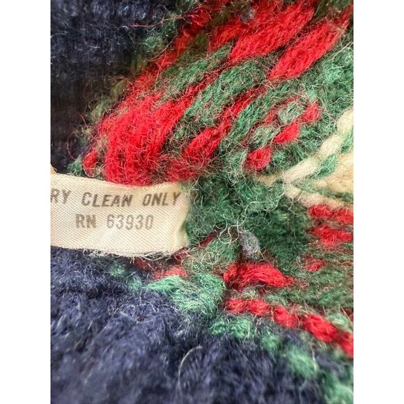 Vintage Graham And Gunn Sweater 1S Multi Color 100% Wool Hand Framed Hong Kong - Picture 4 of 9